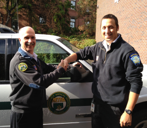 Director of Operations Graham MacDonald congratulates Kyle Goulet Director of Operations Graham MacDonald congratulates Kyle Goulet