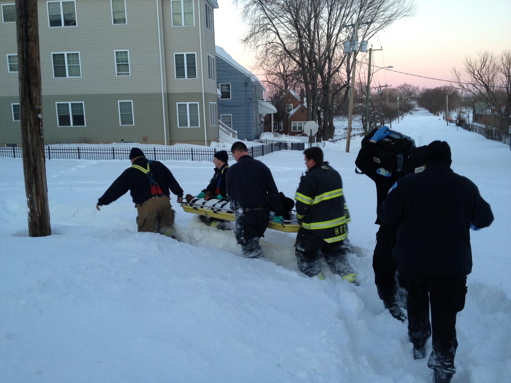 Blizzard Charlotte Hartford Fire Department Aetna Ambulance